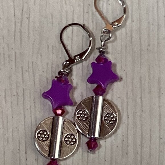 🍒 Dangle Handcrafted  With Swarovski Crystal Earrings W/ 925 Hooks🐥 - Picture 1 of 6